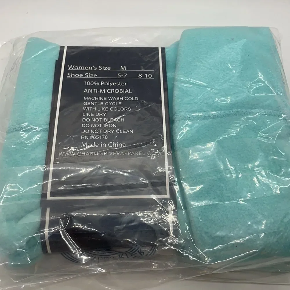 NWT Charles Rivers New Englander Boot Socks Aqua Size Large